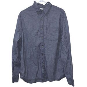 Urban Pipeline Mens Size‎ XL Button Front Shirt  Blue Chest Pocket Long Sleeve